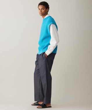 UNFILO MENS メッシュ ニットベスト [24年春夏商品] ターコイズ