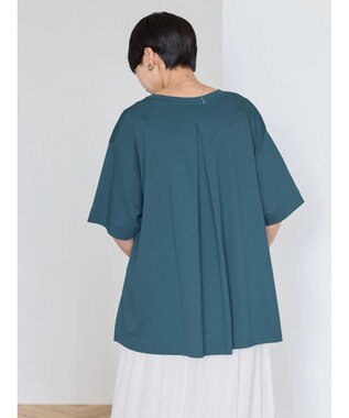 AMERICAN HOLIC 抗菌防臭＋接触冷感クルーネックカットプルオーバー Blue Green