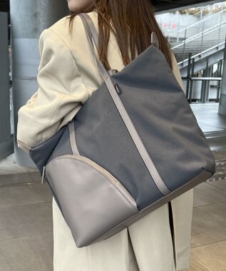 Y'SACCS コットンライクナイロントート Mサイズ グレー