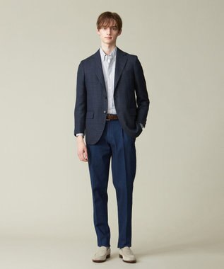 J.PRESS MEN ポプリンマルチストライプ ボタンダウンシャツ ネイビー系1