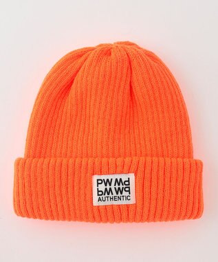 PW CIRCULUS 【手洗い可能】【UNISEX】POPカラー ニットキャップ オレンジ系