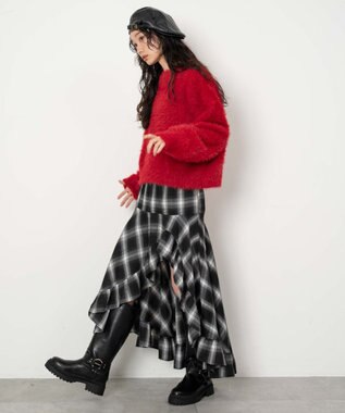 WEGO シャギーニットプルオーバー レッド