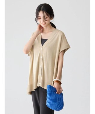 AMERICAN HOLIC 接触冷感Ｖネックニットカーディガン Beige