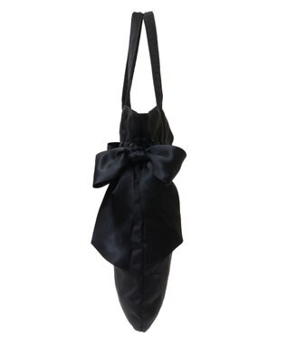 Maison de FLEUR ダブルリボンギャザートートバッグ Black
