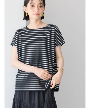 AMERICAN HOLIC バックボタンフレンチスリーブプルオーバー Border