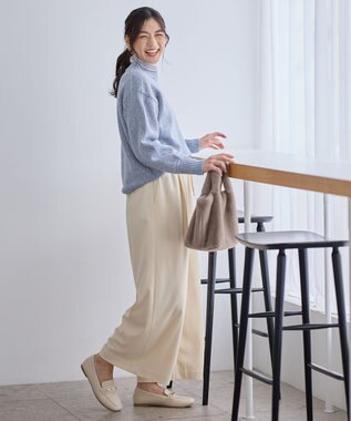 ANY スパンコールニット ライトブルー