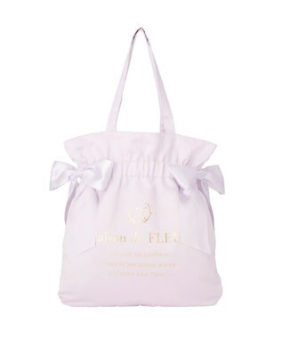 Maison de FLEUR ダブルリボンギャザートートバッグ Lavender