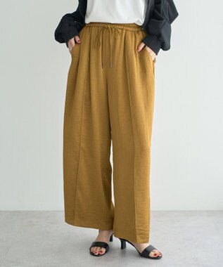 YECCA VECCA ビンテージサテンイージーワイドパンツ
