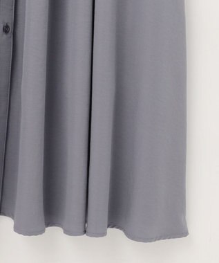 ANY SIS 【撥水】シャーリングシャツ ワンピース ダルブルー