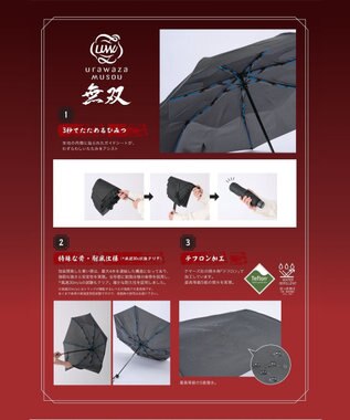 MOONBAT 【3秒でたためる傘/耐風】urawaza 無双(ウラワザ ムソウ)  折りたたみ傘 無地  58cm ダークグレー