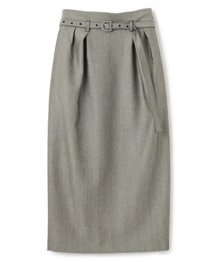 uncrave ヘリンボーンスーツ スカート（uncrave WHITE） へリンボーンブラック