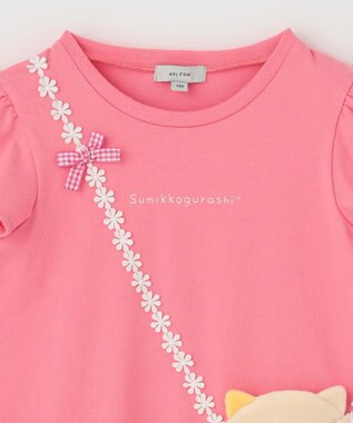 ANY KIDS 【WEB限定/すみっコぐらし】ポシェットTシャツ ピンク×ねこ