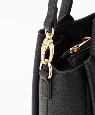 LA BAGAGERIE 【MONICA】リボンハンドルバッグ ブラック