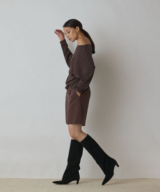 GRACE CONTINENTAL ダブルボタンショートパンツ ブラウン