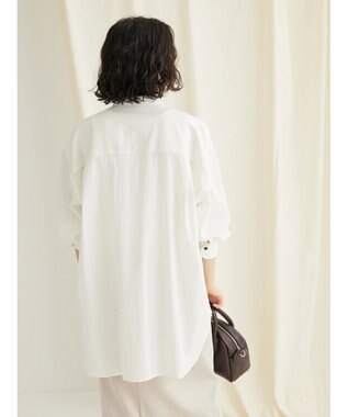 CRAFT STANDARD BOUTIQUE レーヨンデシンバンドカラーシャツ Off White