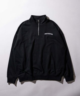 WEGO ヘビーウエイトハーフZIPワンポイントPO ブラック