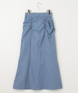 Feroux 【洗える】シュリンクマーメイド スカート スカイブルー系