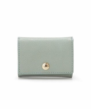 TOPKAPI 【TOPKAPI】角シボ型押し・三つ折りミニ財布 COLORATO コロラート グリーングレー