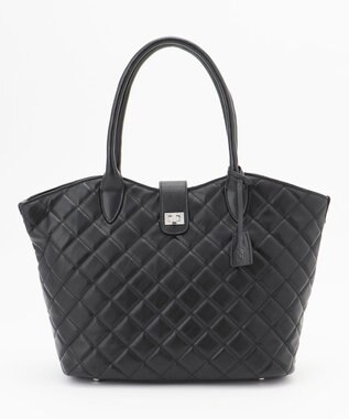 J.PRESS LADIES 【A4サイズ収納可】キルティング トートバッグ ブラック系