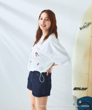 OP／FILA 【Ocean Pacific×ハローキティ】ラッシュTシャツ ホワイト