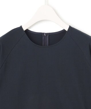 ICB 【接触冷感・UVケア・洗える】コンフォートプレーティング パフスリーブカットソー ネイビー系