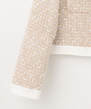 GRACE CONTINENTAL ツイードトリミングジャケット ベージュ