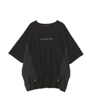 YECCA VECCA 裾ドロストデザインロゴTee Black