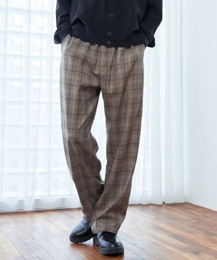 WEGO 【ウエストゴム】TRイージーストレートパンツ 柄2