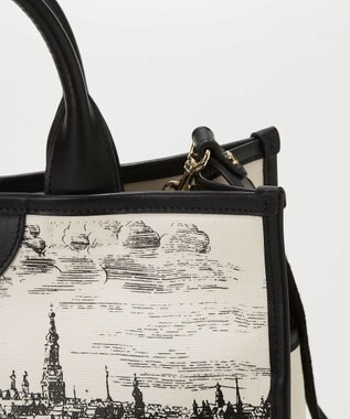 TOPKAPI 【TREASURE TOPKAPI】キャンバス プリント ワンハンドル ショルダーバッグ ホワイト