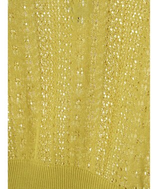 Green Parks ａ．透かし柄ニットプルオーバー Lime Green