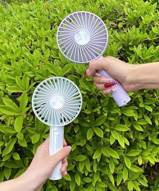 WEGO 【冷却/携帯扇風機/熱中症対策】オーロラハンディファン ライトパープル