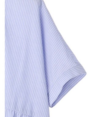 CRAFT STANDARD BOUTIQUE ペプラムブラウス Stripe Blue