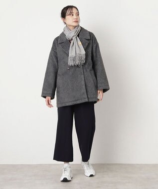 MOONBAT WEB限定【洗える】ミエル (miel) カシミヤ100％ プレーンマフラー グレー