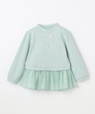 ANY KIDS 裏起毛 ネックレス トレーナー ミント