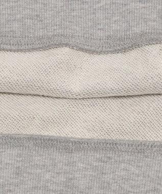 WEGO グラフィックオフショルショートスウェット 杢グレー