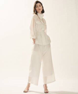 uncrave シアーオーガンジー ワイドパンツ