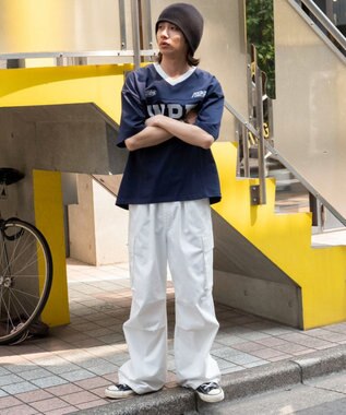 WEGO グラフィックフットボールT（SS） ネイビー