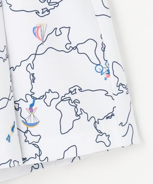 23区GOLF 【WOMEN】ワールドマップ柄 ボックスプリーツ入り キュロットスカート ホワイト系5