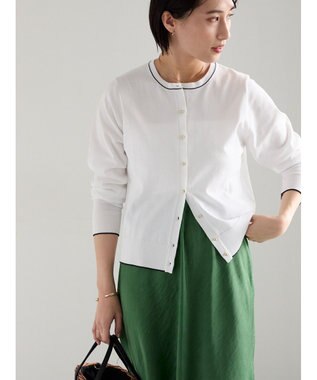 Te chichi 14G綿ポリクルーカーディガン