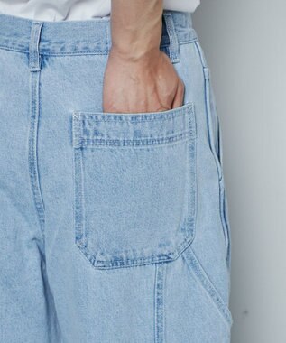 WEGO ルーズペインターパンツ デニム淡色