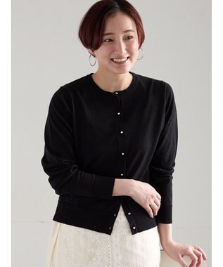 Te chichi 14G綿ポリクルーカーディガン