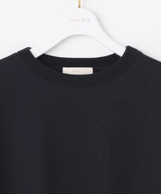 ANY SIS 【2SET】タックスリーブ トップス × フラワープリント スカート ネイビー系