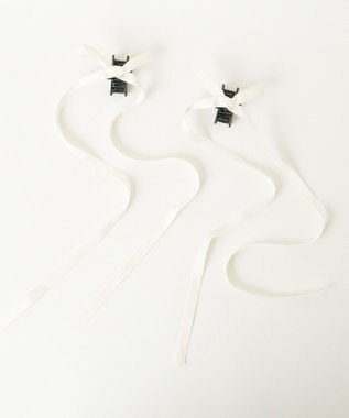 WEGO L2Pカラーロングリボンクリップ ホワイト