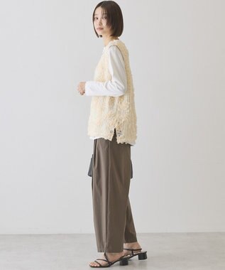 AMERICAN HOLIC 【選べる丈】Ｖネックレースベスト Ivory