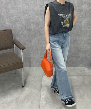 WEGO ヴィンテージウォッシュタックノースリーブT スミクロ