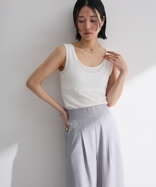 Green Parks ・Ｐｅｔｉｔ　Ｆｌｅｕｒ　レイヤードタンク Off White