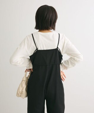 Green Parks ウエストリボンサロペット Black