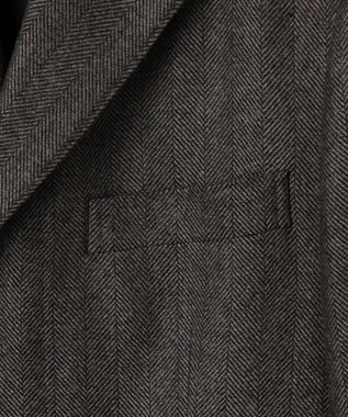 J.PRESS MEN 【ARTHUR HARRISON】 2080ヘリンボンフランネルチェスター コート オリーブ系8