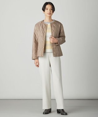 J.PRESS LADIES L Wooly Stretch Plaid ニット イエローチェック系