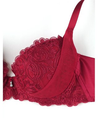 Wing ブラジャー バストを高い位置でキープ 谷間メイク 着やせシルエット 【8000シリーズ】 Gカップまで対応 大きいサイズ PB8000 ウイング／ワコール レッド